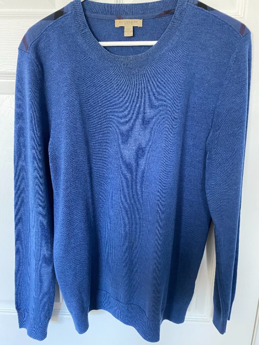 Burberry Brit Blue Extra Fine Merino Wool Crewneck Sweater - Men’s Medium